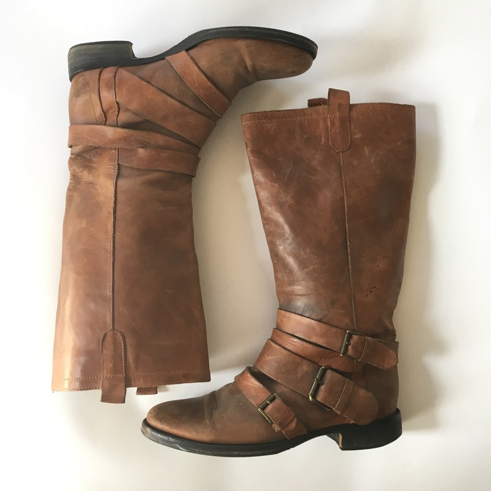 Joie Triple Strap Boots, Size 38.